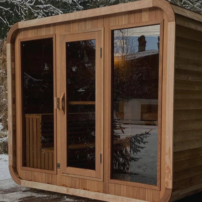 Sauna Cube Extérieur Luxe - Design Moderne & Élégant - Quality Spa