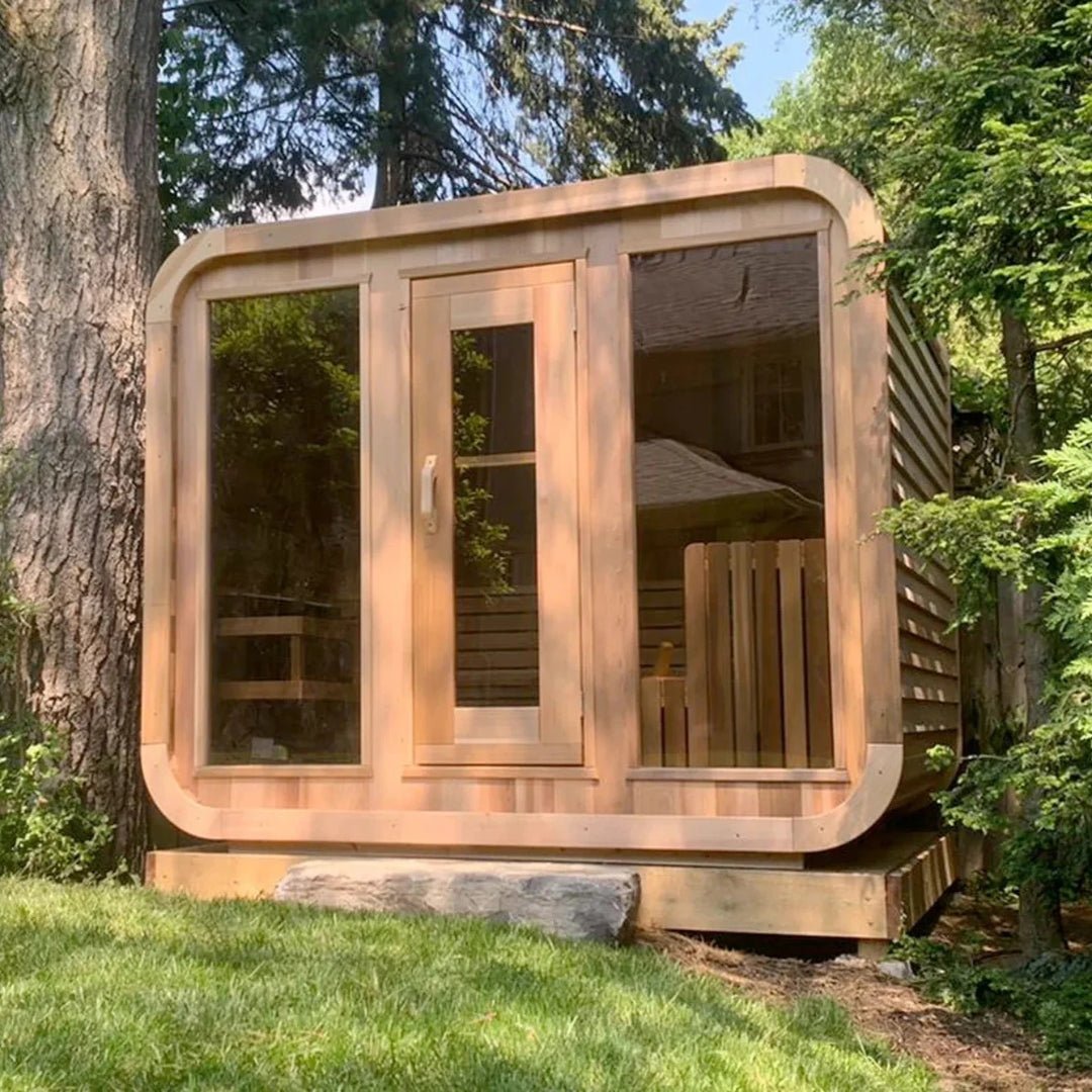 Sauna Cube Extérieur Luxe - Design Moderne & Élégant - Quality Spa