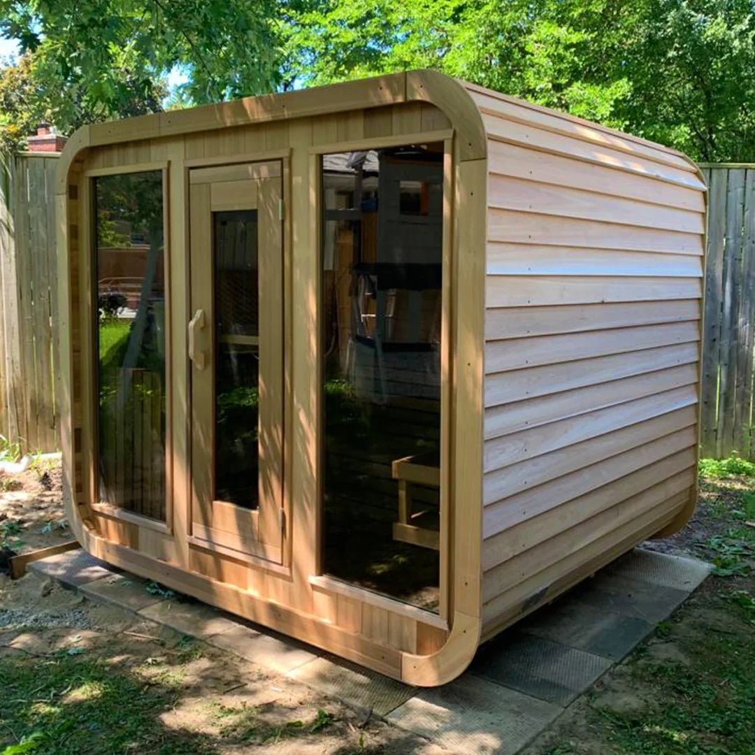 Sauna Cube Extérieur Luxe - Design Moderne & Élégant - Quality Spa